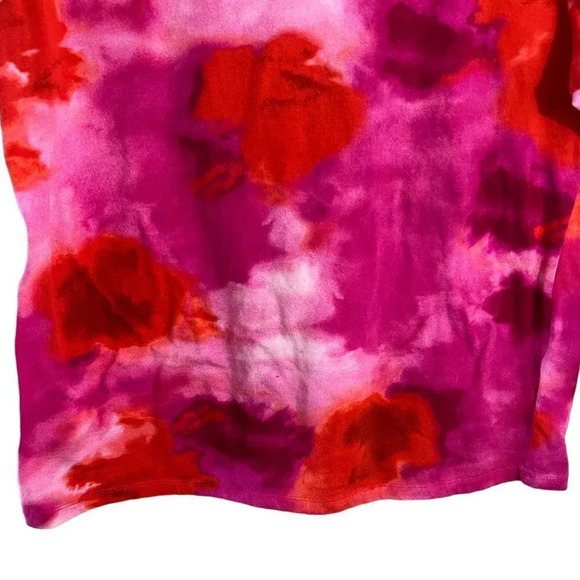 Jones New York Sport Pink Tie Dye T Shirt Size XL Short Sleeves Pullover Top - Picture 4 of 5